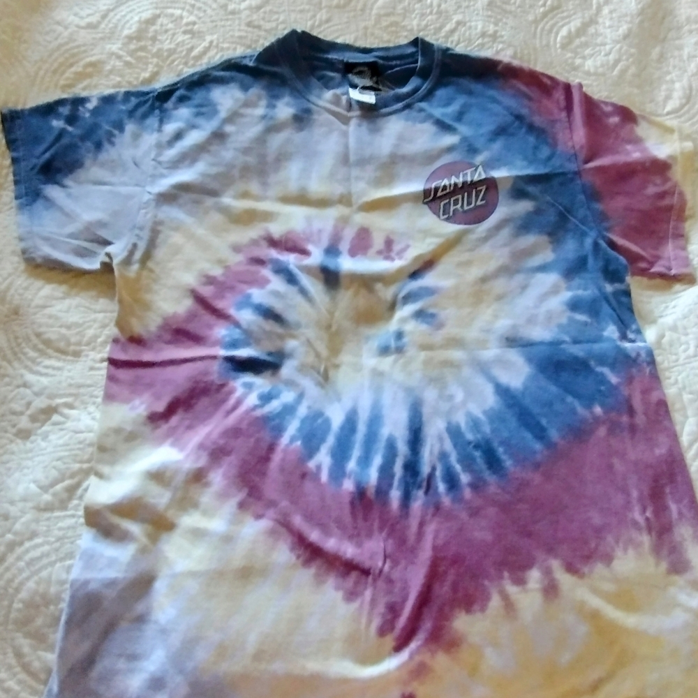 Santa Cruz Skateboard Tye Dye Short Sleeve Tee-Shirt Size M - Picture 3 of 7